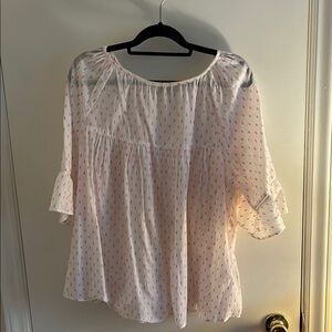 Charlie Paige Blouse with Pink Accents